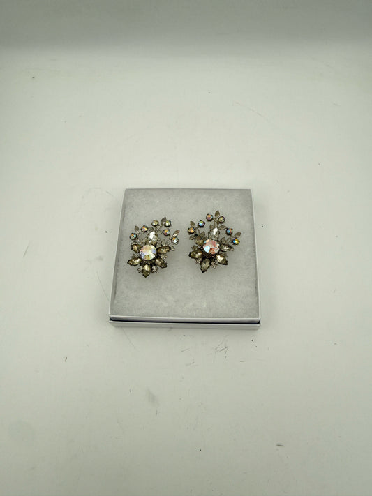 Vintage Judy Lee Aurora Borealis Earrings