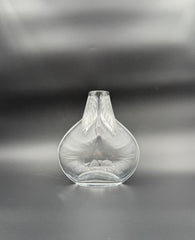 Lalique France Frosted Crystal Osumi Leaf Vase