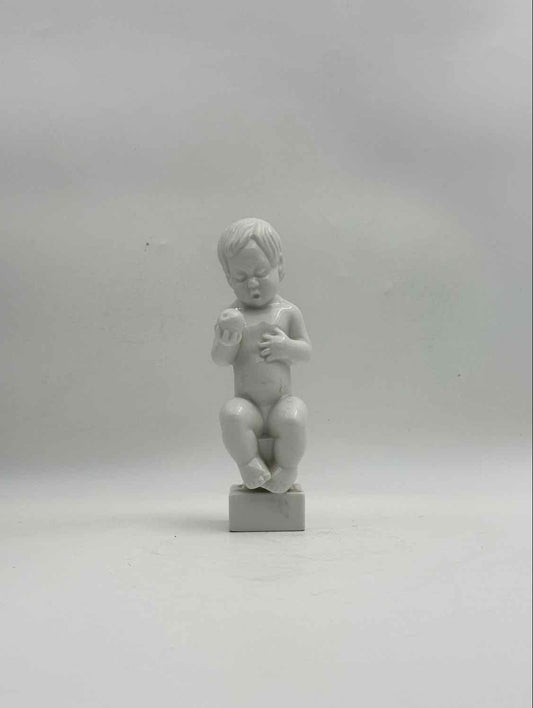 Royal Copenhagen Porcelain Baby with Apple Figurine Denmark Decor