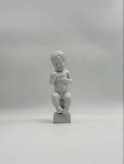 Royal Copenhagen White Porcelain Baby with Apple Figurine