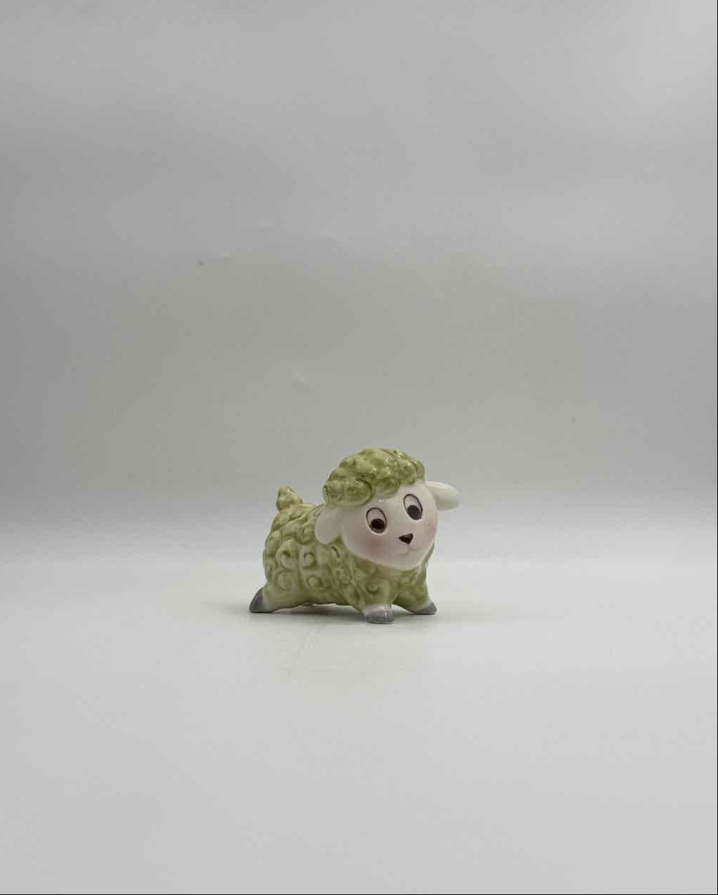 Pastel Sheep Salt Pepper Shakers Pink Green Easter Spring Decor Set