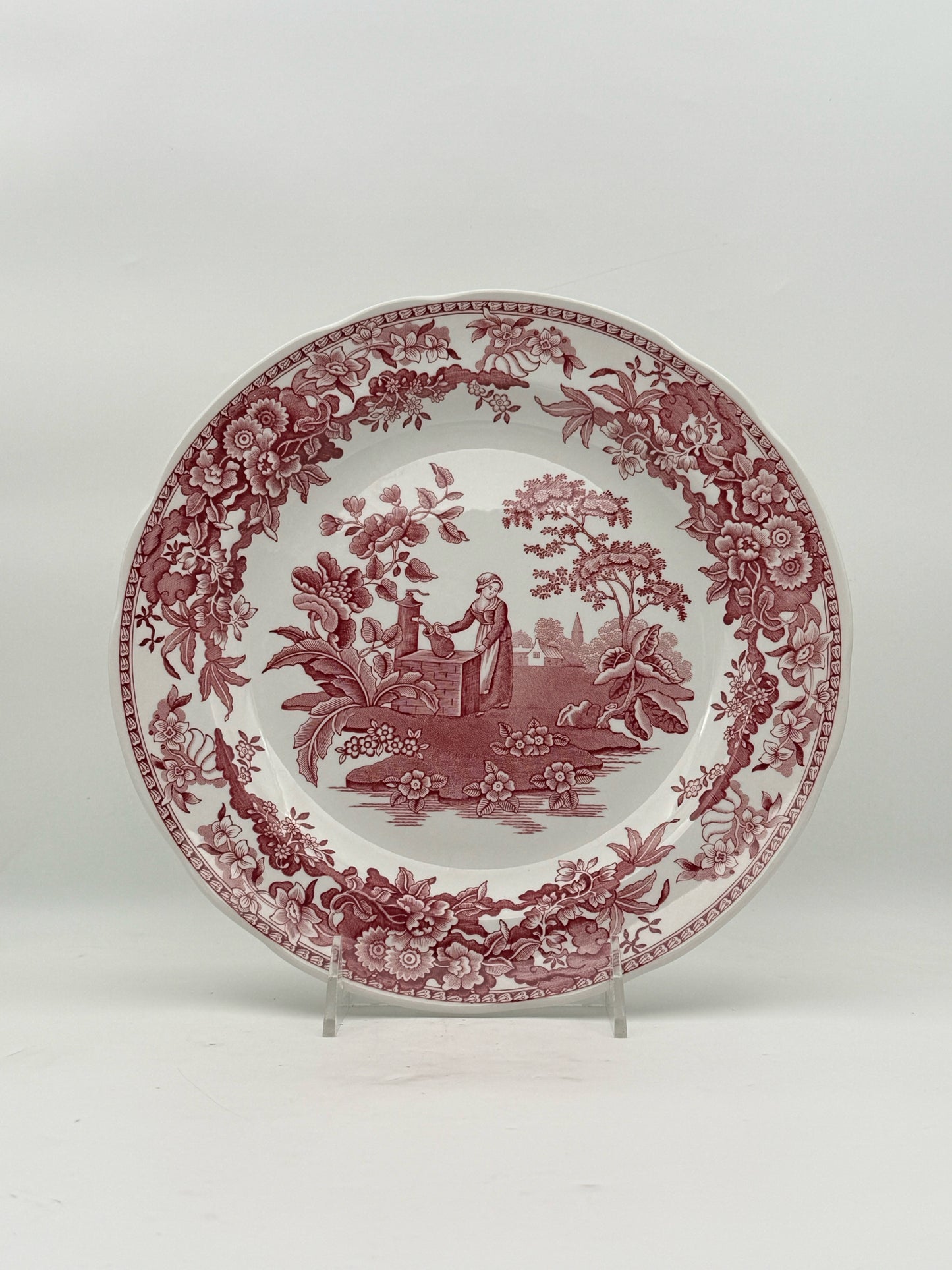 Spode Georgian Series Red Plates- Set Of 6