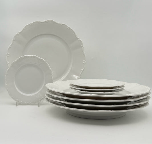 Seltman Weiden White Dinner And Bread And Butter Plates- Set Of 9