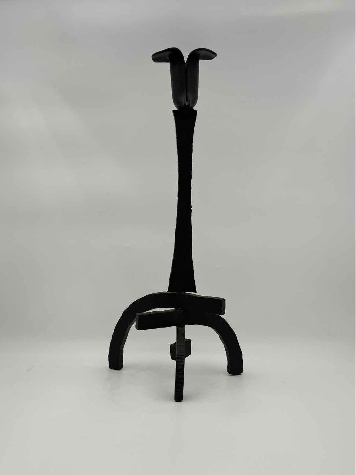 Ahwahnee Hotel Yosemite Wrought Iron Tulip Candlesticks – Pair