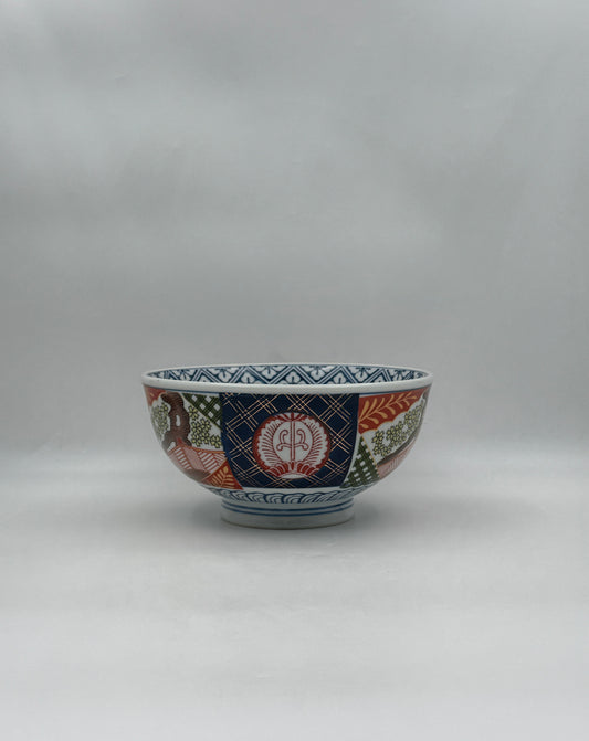 Japanese Nishiki Sakura Bowl – Imari Colors with Cherry Blossom Motif