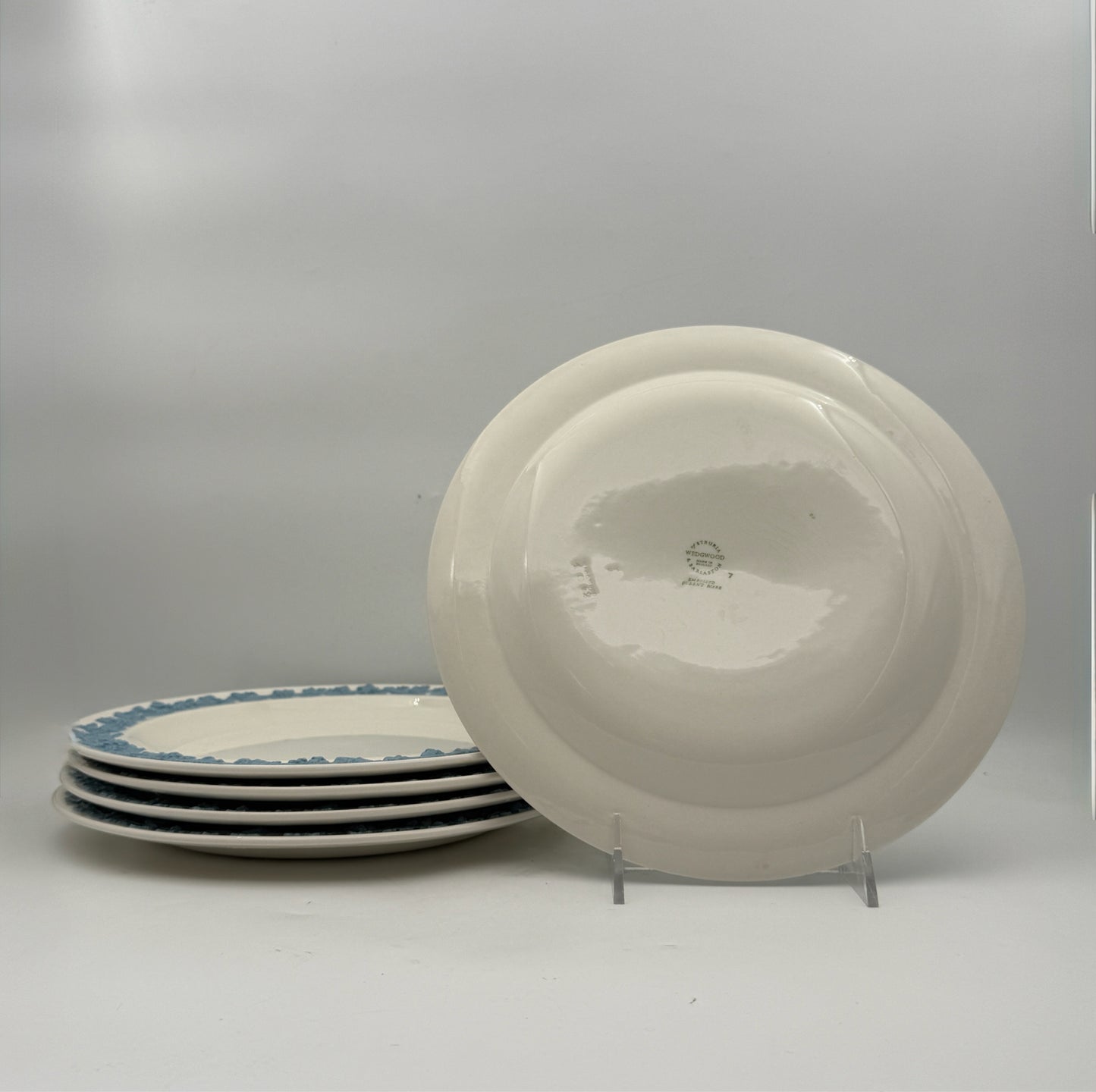 Wedgwood Lavender On Cream Set Of Five Dinner Plates