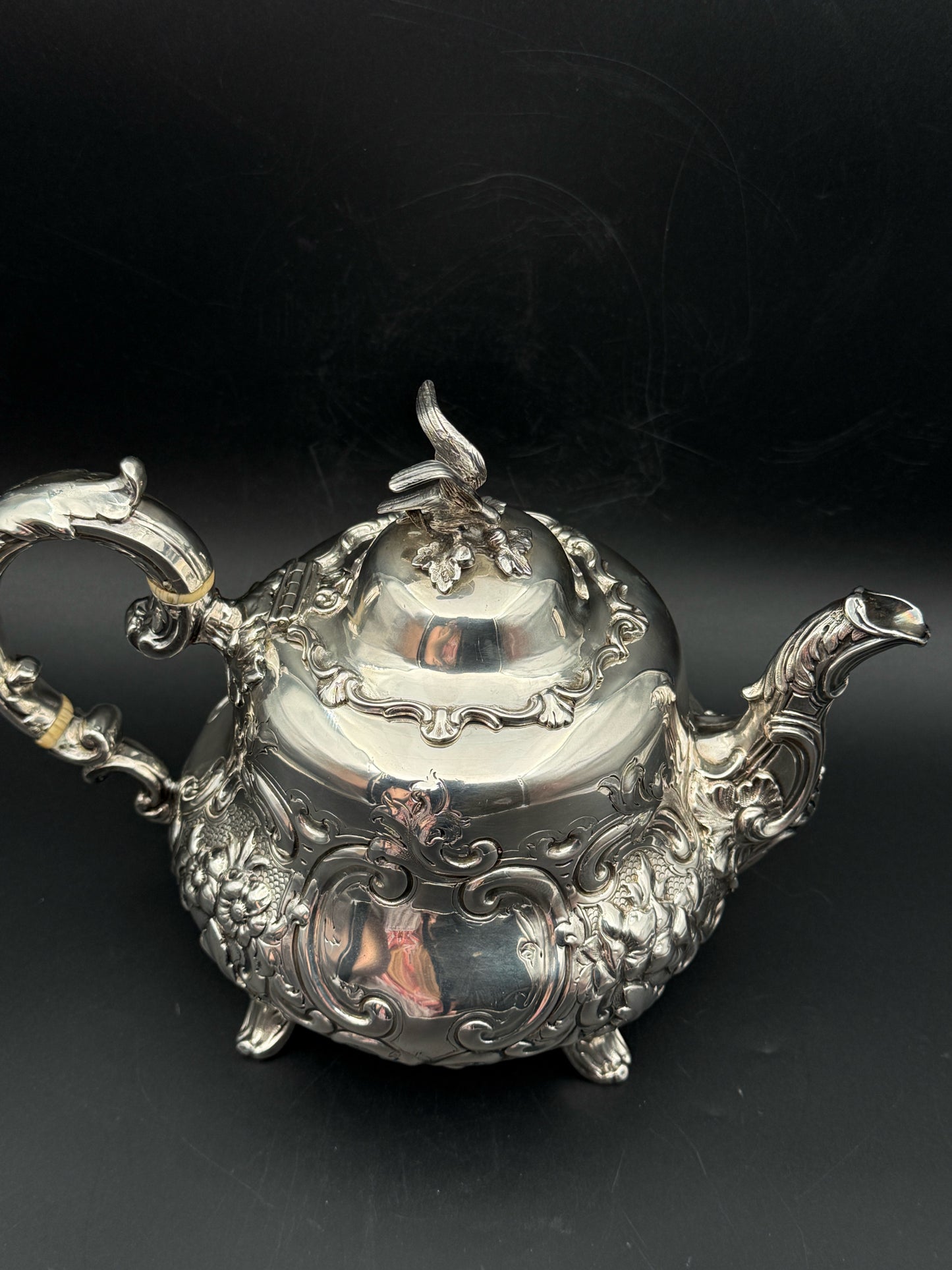 Antique 19th Century Sterling Silver Teapot By Stephen Smith