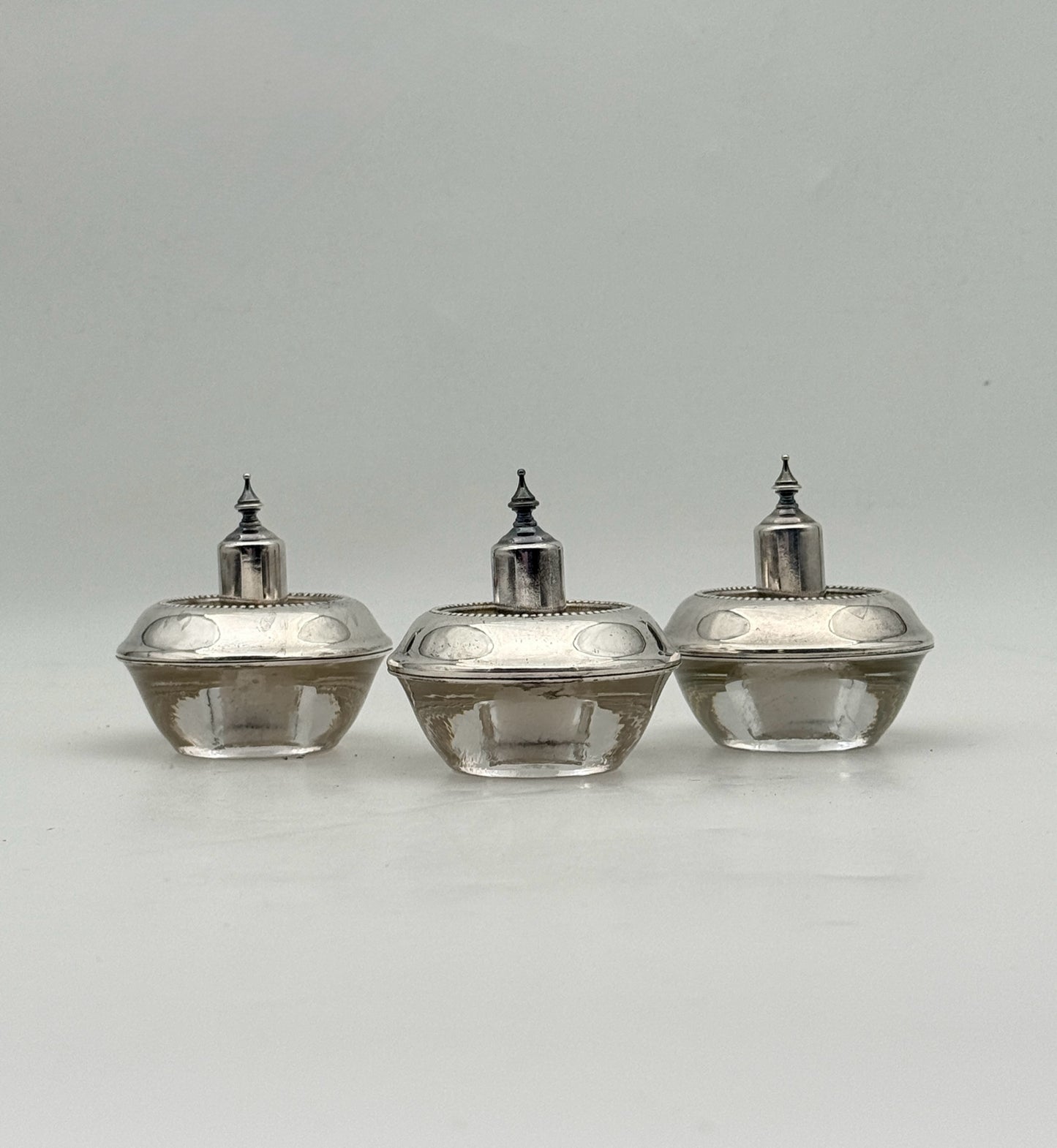 Vintage 1930's Hy Glo Frank M Whiting Sterling Silver Table Lighters- 3