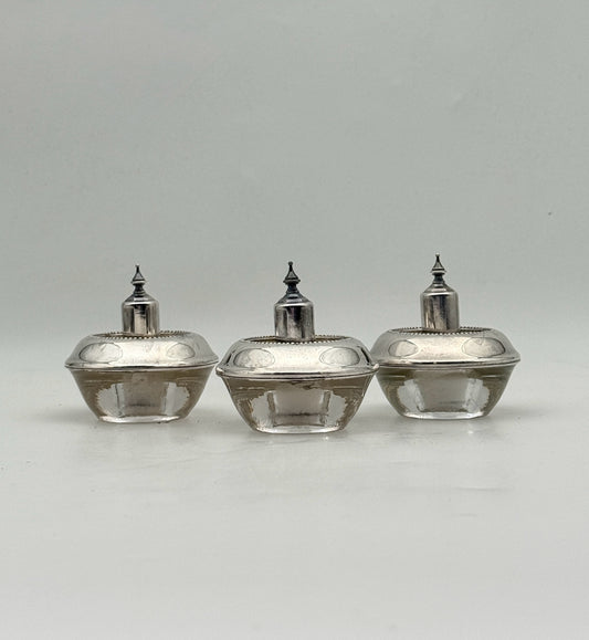 Vintage 1930's Hy Glo Frank M Whiting Sterling Silver Table Lighters- 3