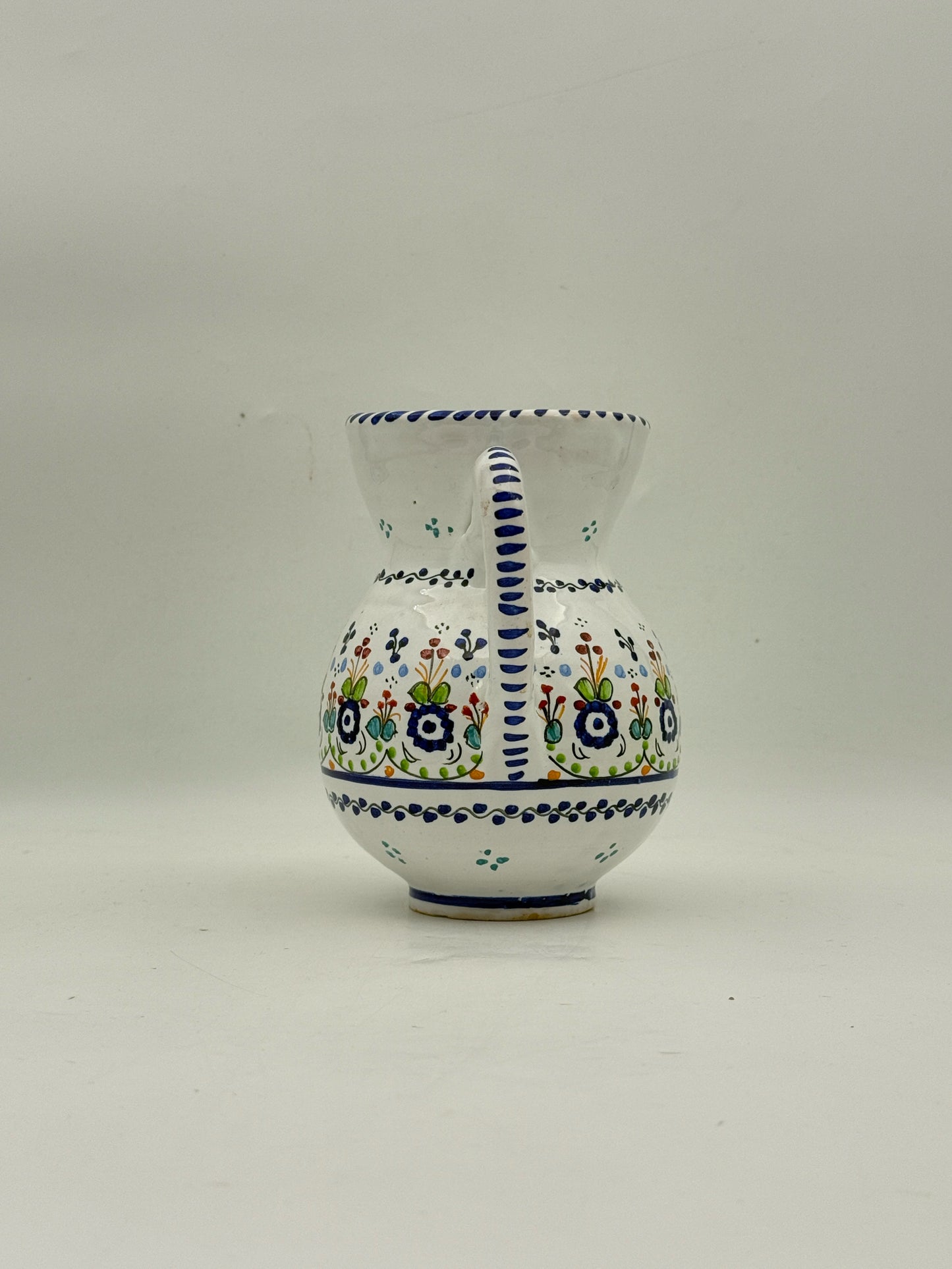 Handpainted Blue And White Pitcher Made In Spain