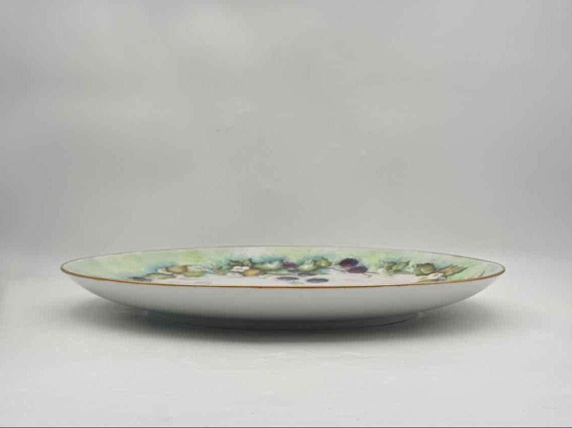 Vintage Hutschenreuther Hand Painted Blackberry Platter Server Germany