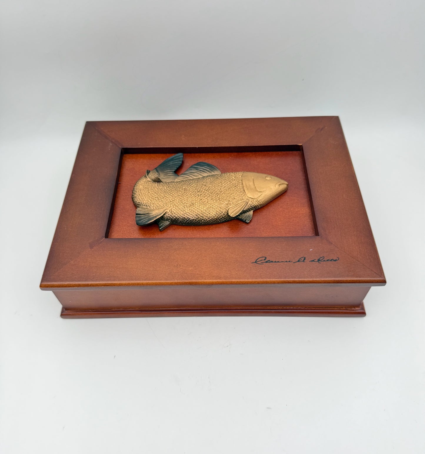 Clarence Wells Wood Fish Box