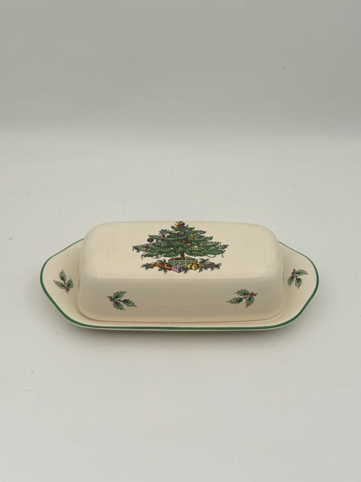 Spode Christmas Tree Butter Dish