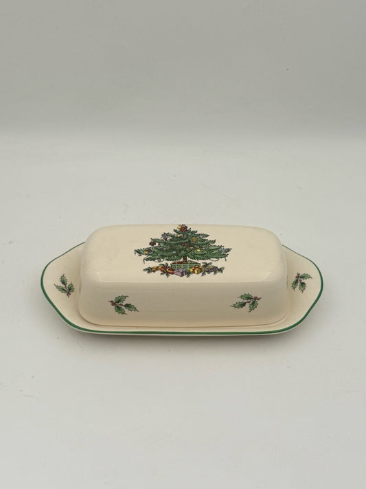 Spode Christmas Tree Butter Dish