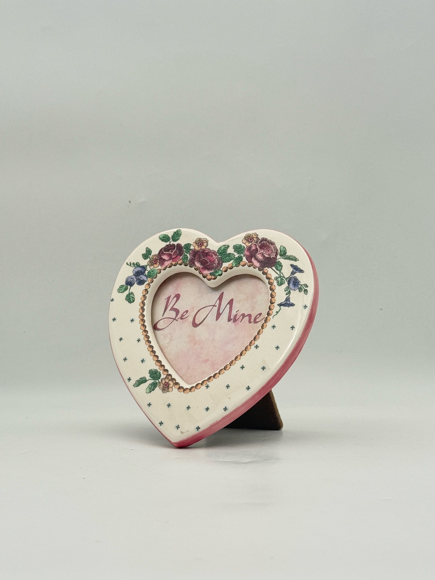 Pink Flower Heart Frame