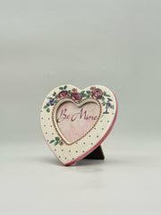 Pink Flower Heart Frame