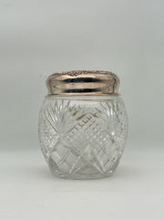 Black Starr And Frost Biscuit Jar With Sterling Silver Lid