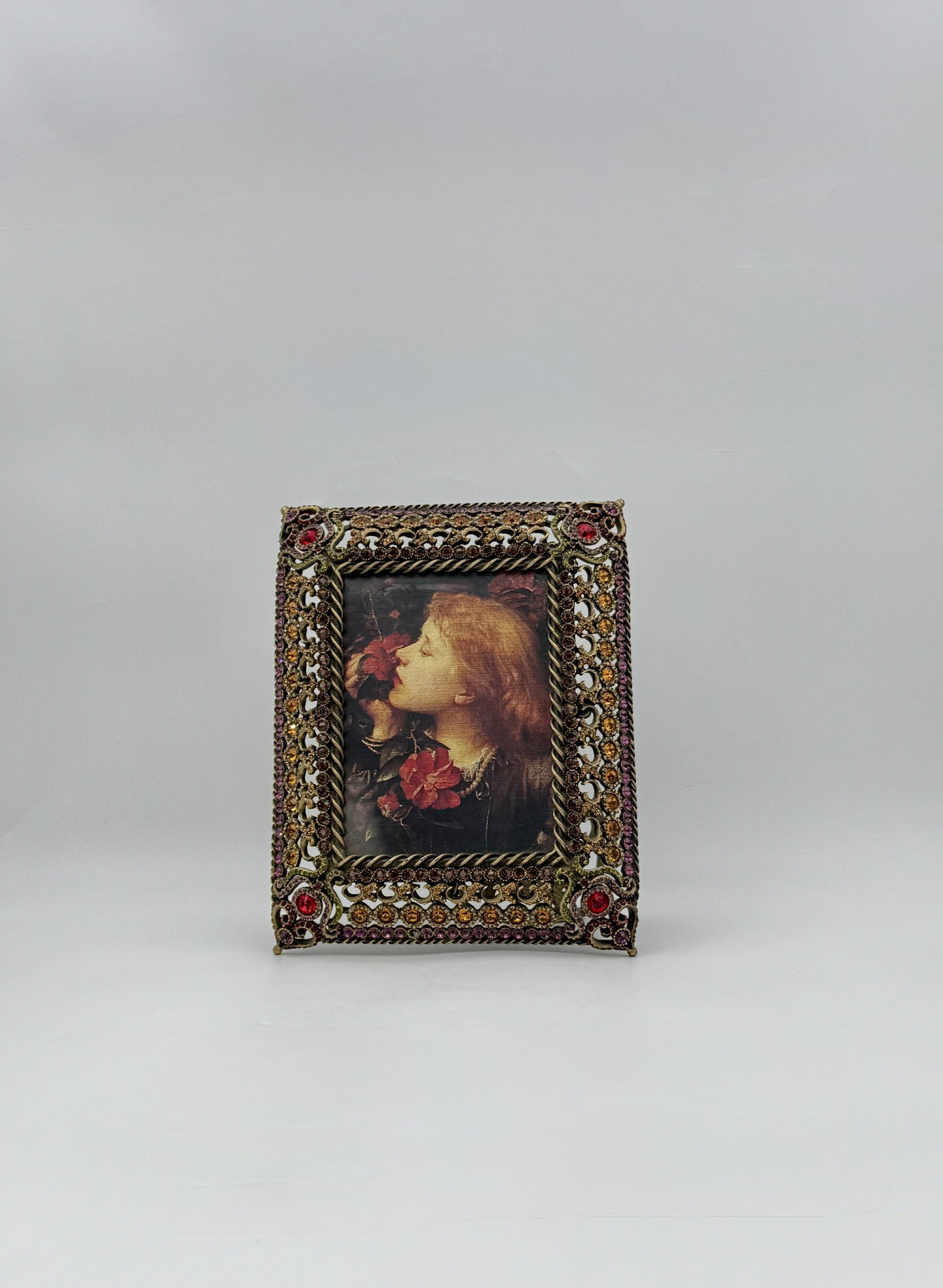 Jay Strongwater “Patricia” Gold Rectangular Frame, Swarovski Crystals