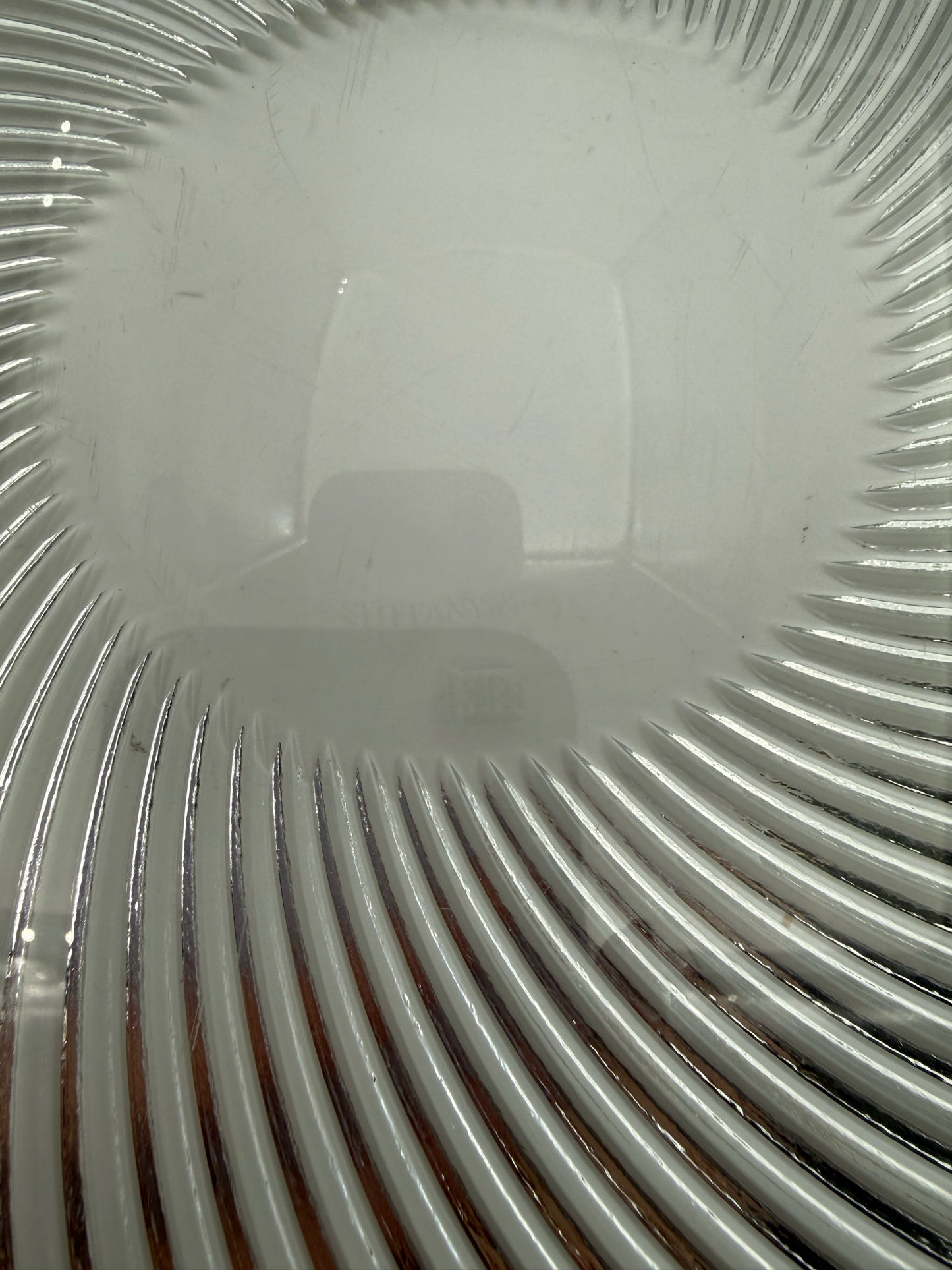 Tiffany Crystal Reidel Swirl Platter