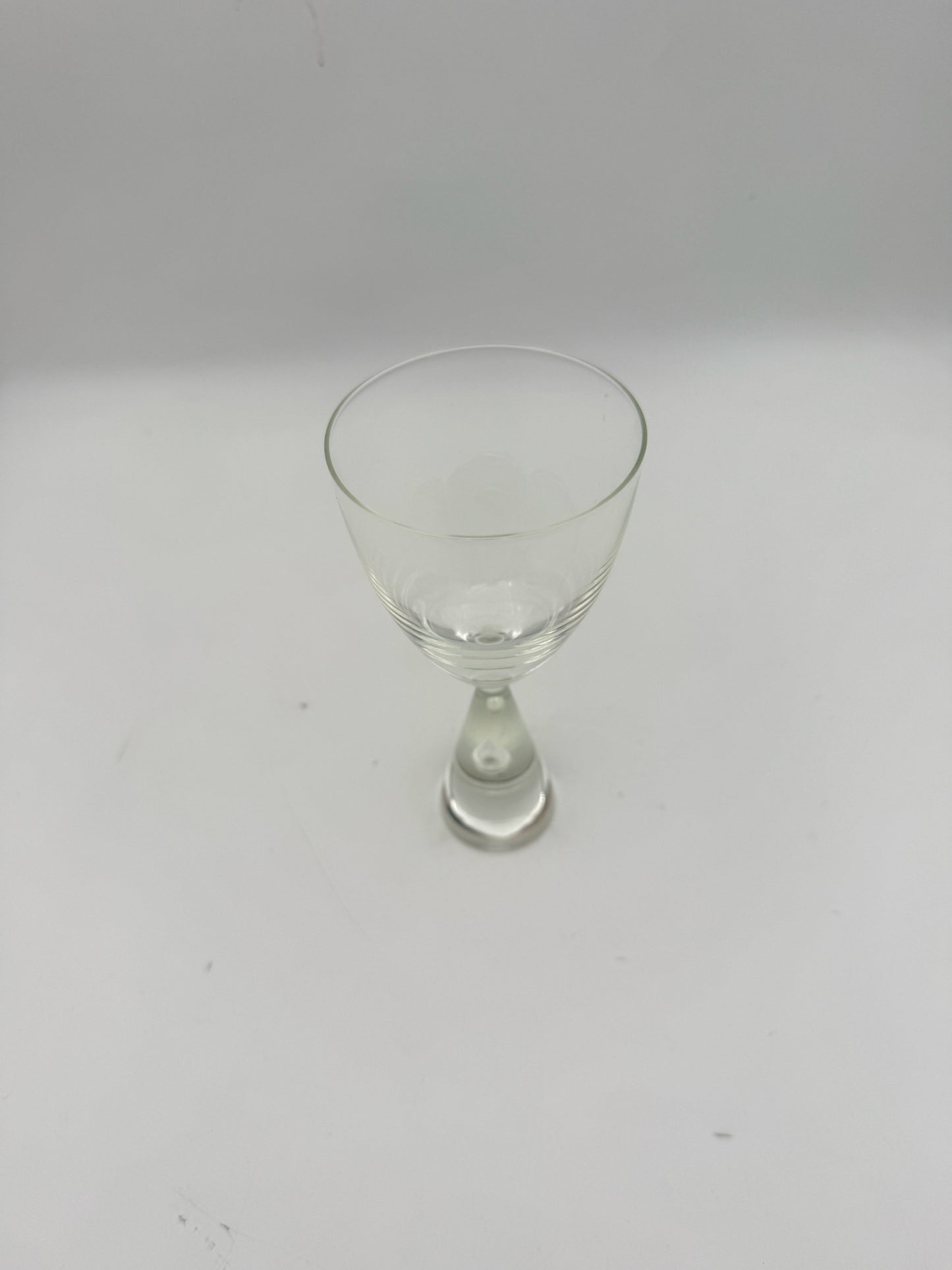Midcentury "Princess" Scandinavian Crystal White Wine Glasses- Set Of 7