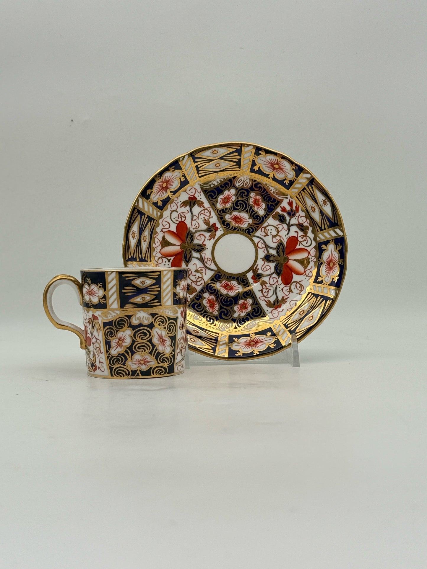 Royal Crown Derby Traditional Imari Coffee Cup And Saucer
