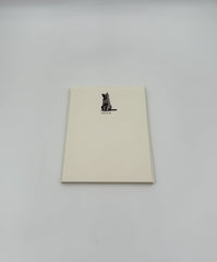 Cat Notecards – “MEOW” Grey Cat – Set of 6 by Fable & Sage