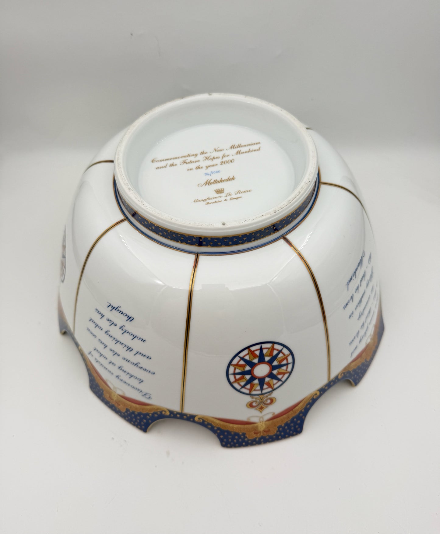Mottehedeh 2000 New Millenium Porcelain Bowl