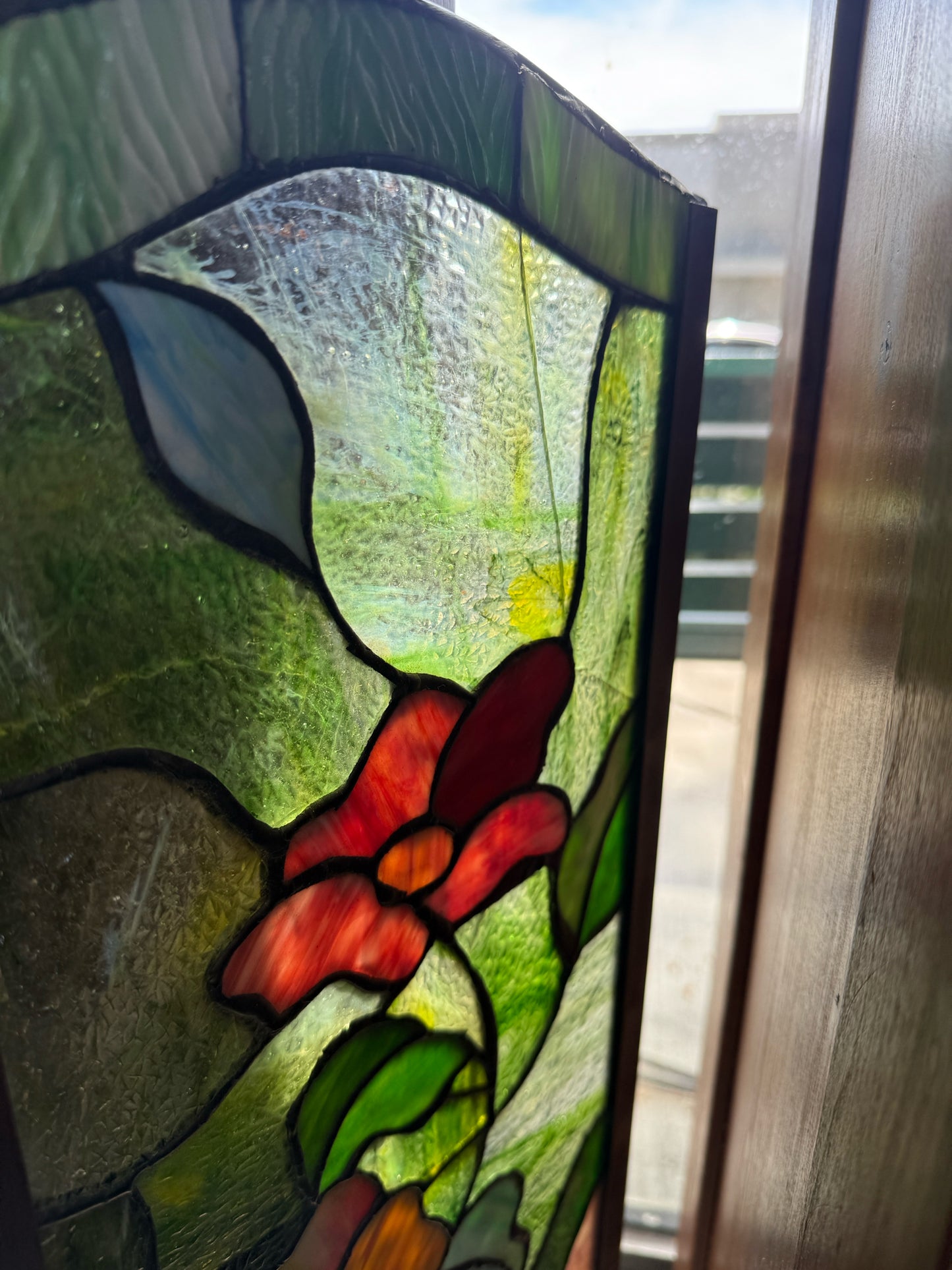 Tiffany Style Stained Glass Fireplace Screen