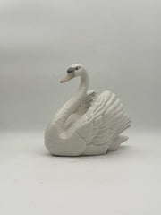 Lladro Swan With Wings Spread Figurine