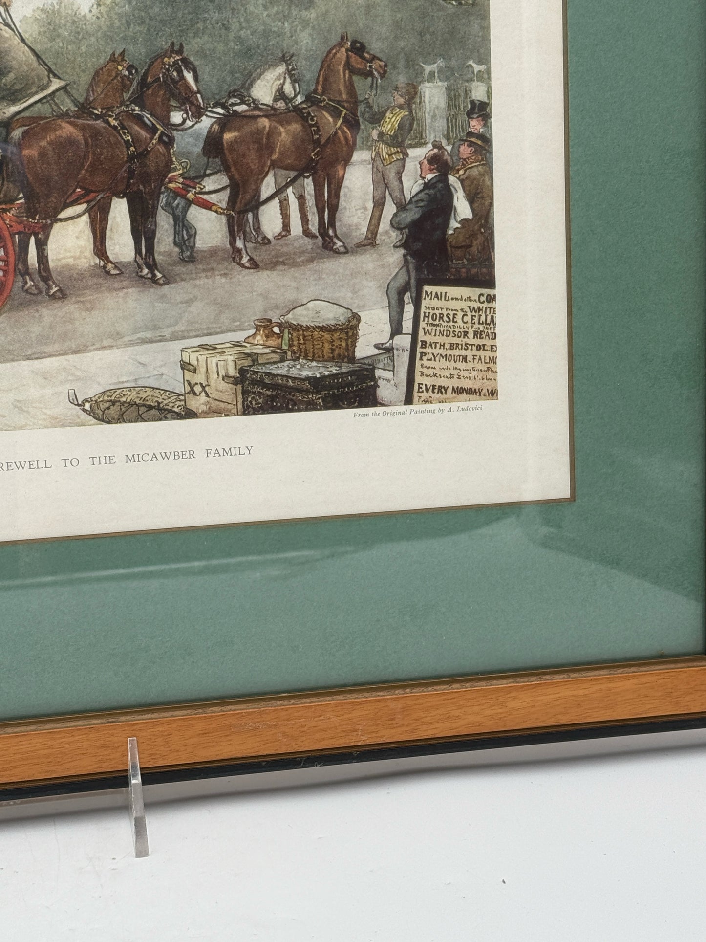 Ludovici Jr "David Copperfield Bids Farewell Micawber Family" Framed Print