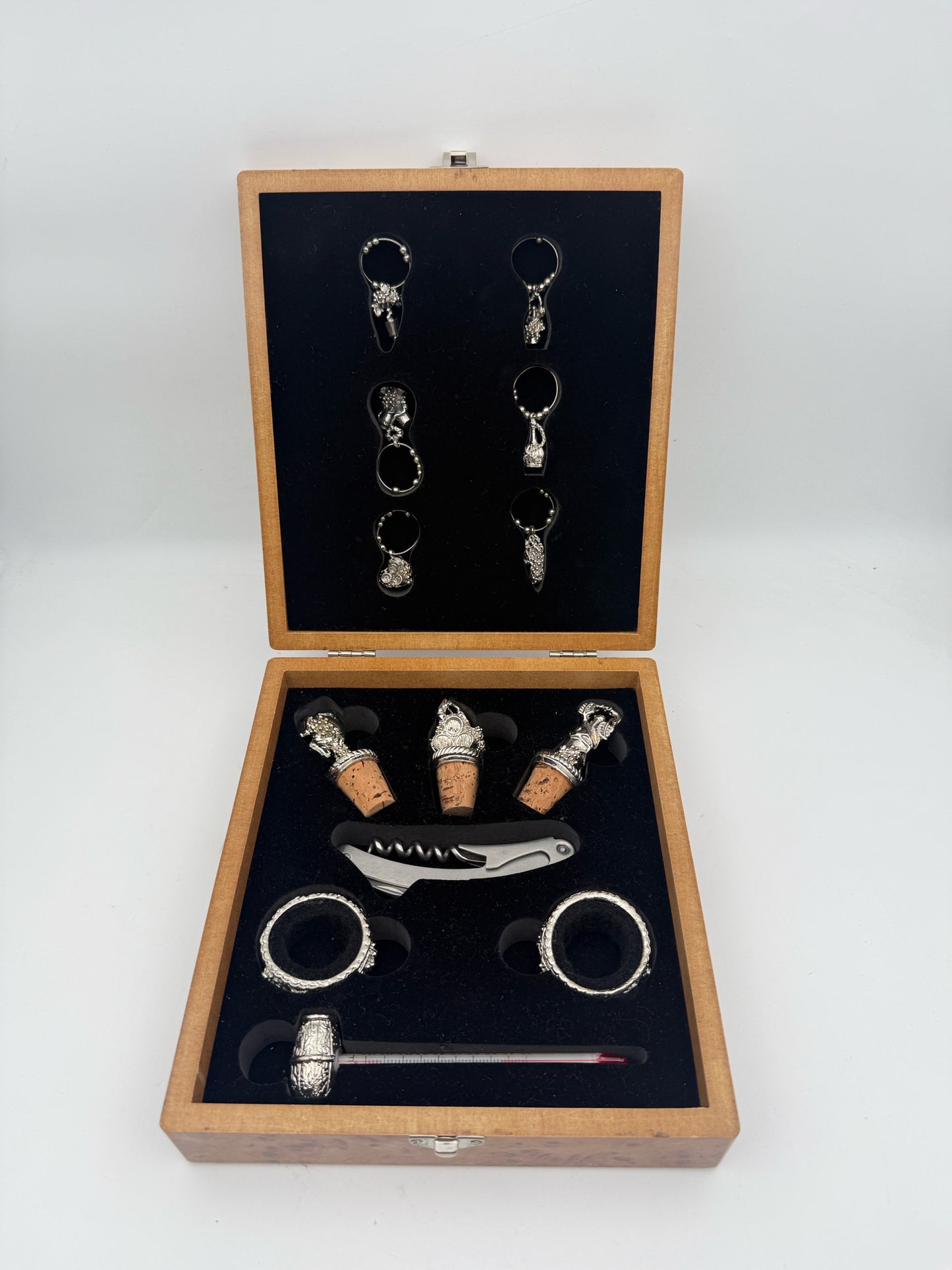 Wine Lovers Box Set- Charms, Thermometer, Collars, Corks, And Opener