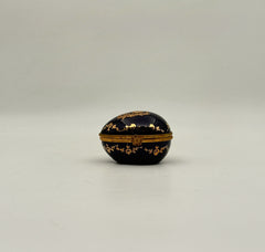 Limoges Cobalt Blue And Gold Egg Box