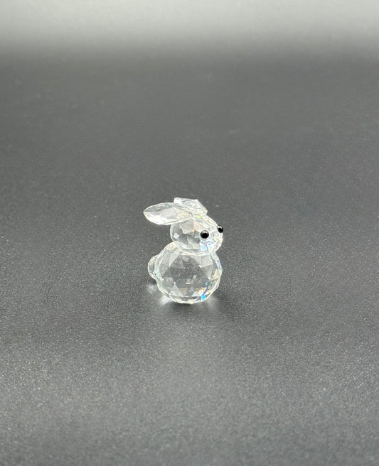 Swarovski Mini Crystal Rabbit Figurine – Clear Faceted Glass
