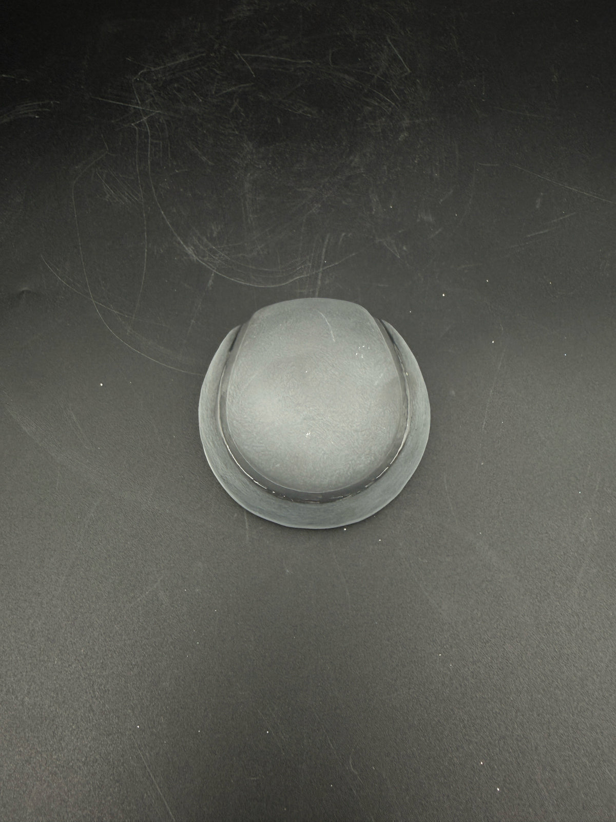 Frosted Glass Tennis Ball Paperweight