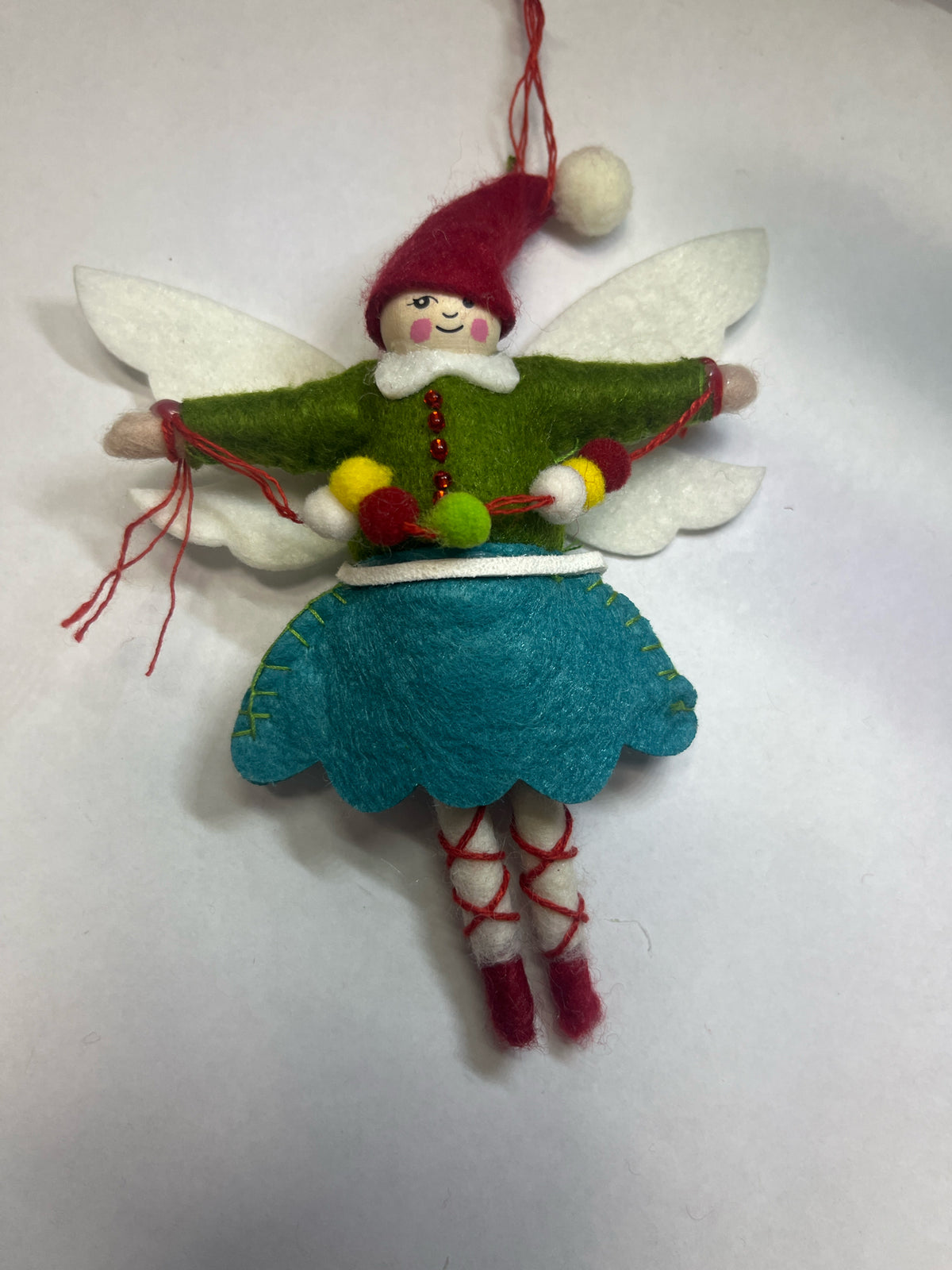 Pixie Ornament With Ball Garland