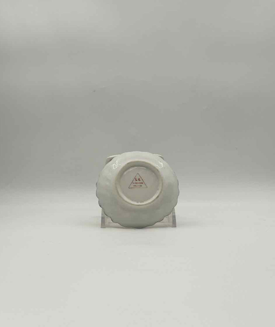 Vintage Limoges Floral Seashell Porcelain Butter Pat Dish France Decor