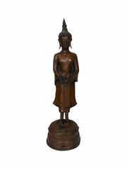 Large Casted Bronze Standing Buddha Statue