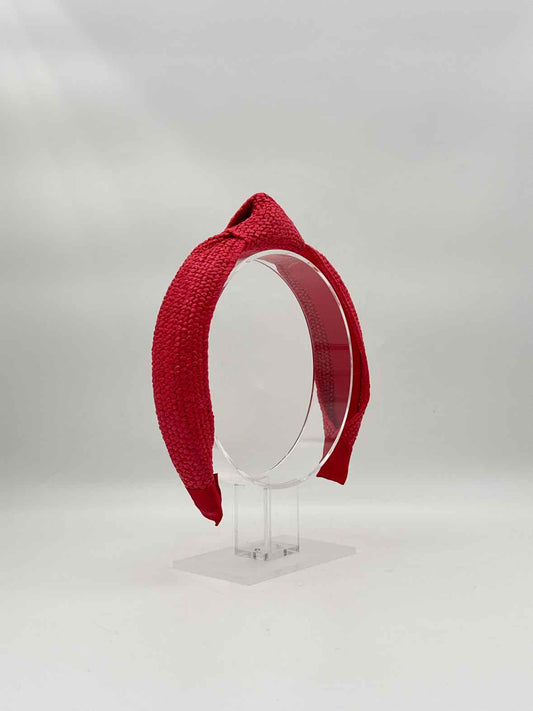 Red Knotted Woven Headband – Hair Accessory
