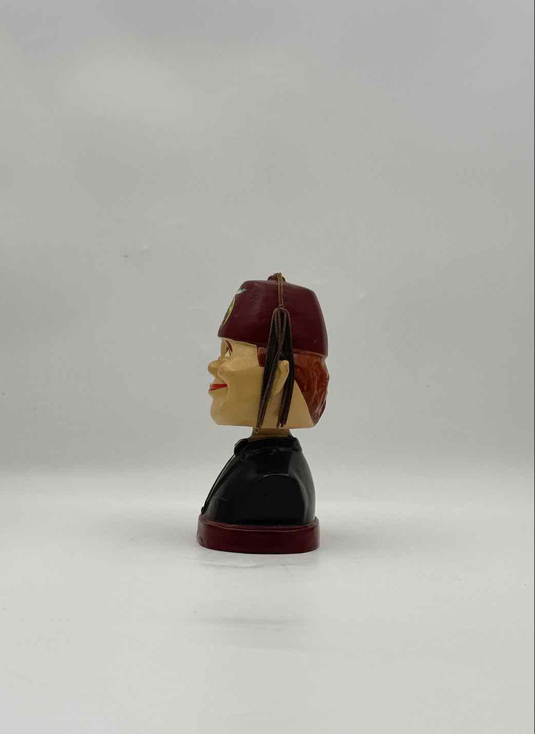 Vintage Masonic Shriner Bobble Head Bust Fez Hat Smoking Figure Decors
