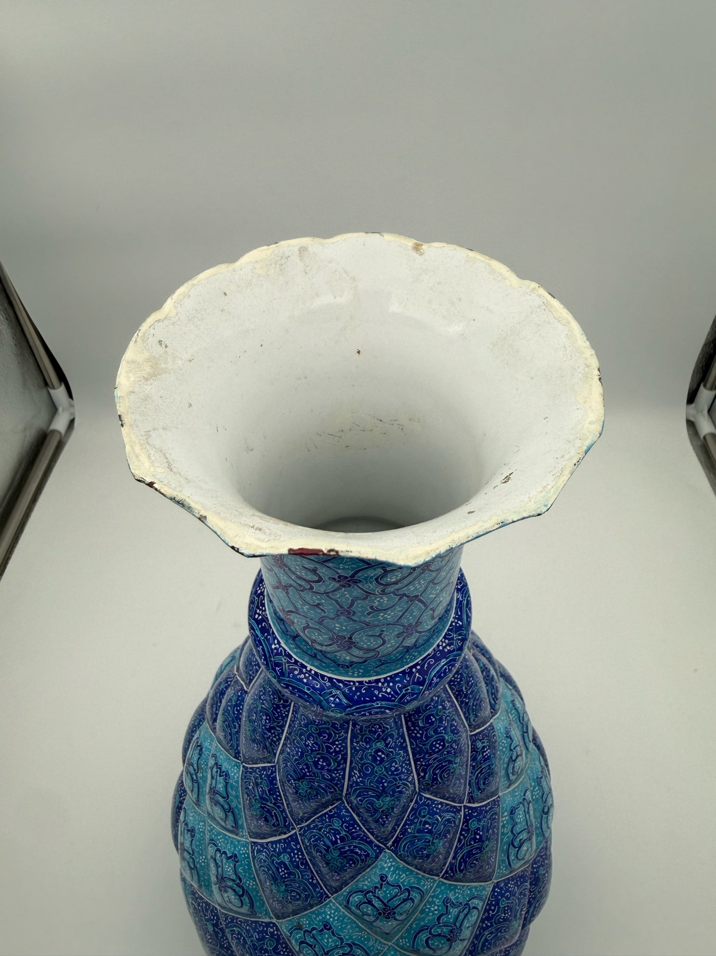 Kimia Amini Large Quilted Blue Persian Vase