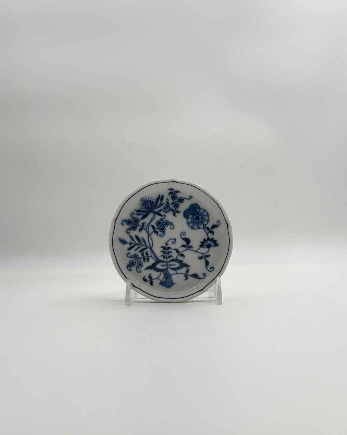 Blue Danube Round Butter Pat Coaster Blue Onion China