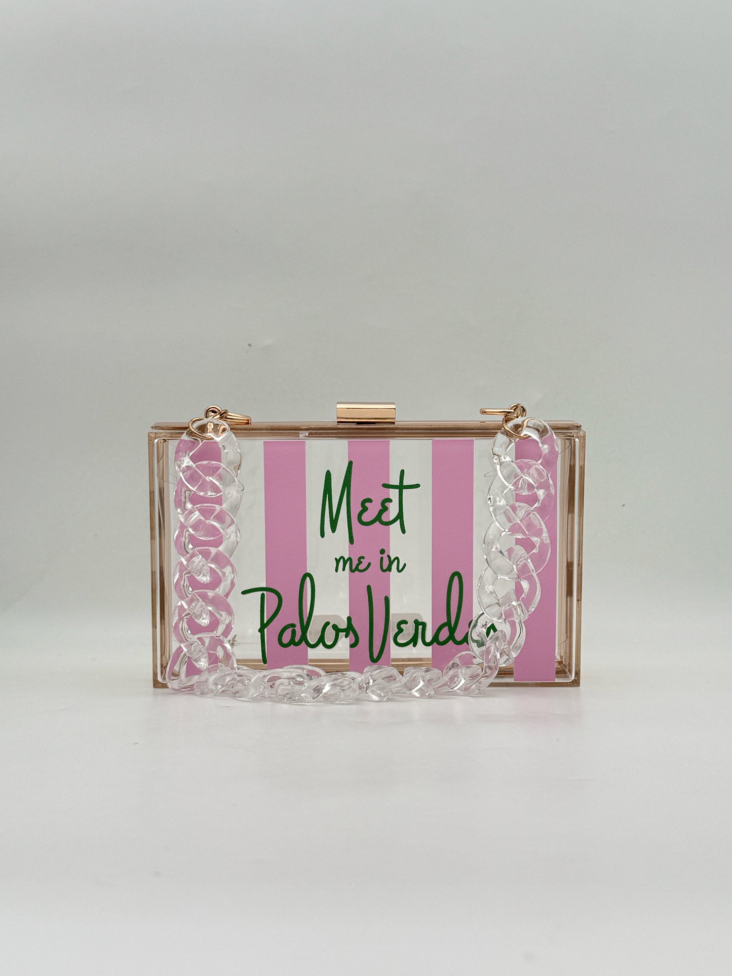 Meet Me in Palos Verdes Lucite Purse