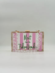 Meet Me in Palos Verdes Lucite Purse