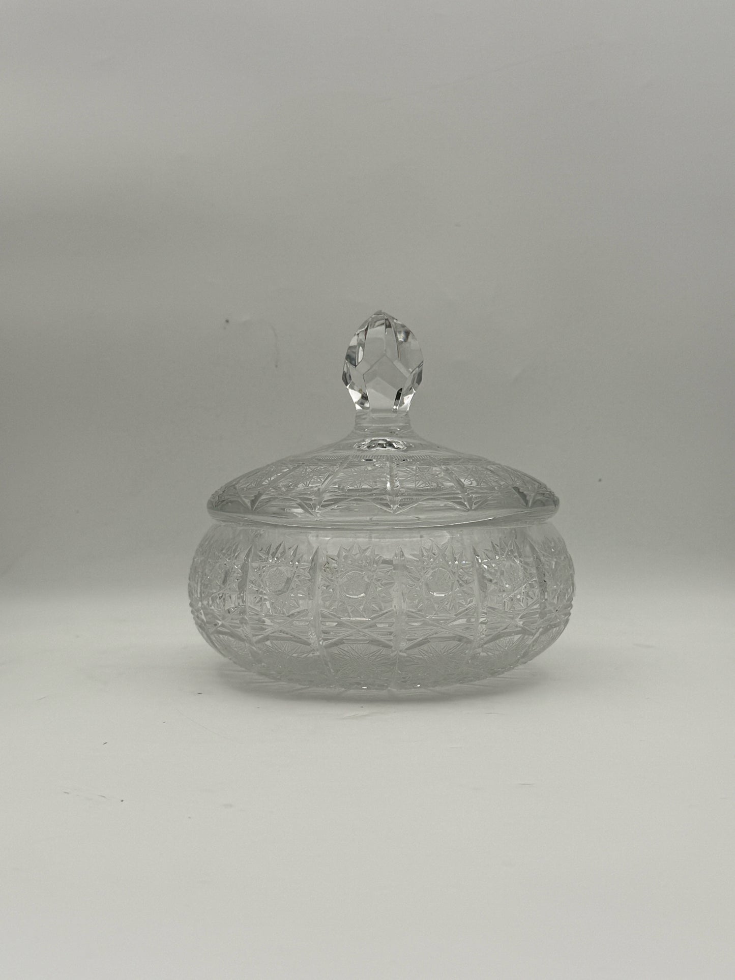 Antique Brilliant Cut Crystal Candy Dish