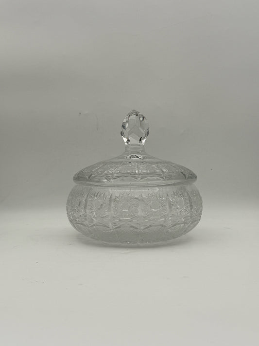 Antique Brilliant Cut Crystal Candy Dish