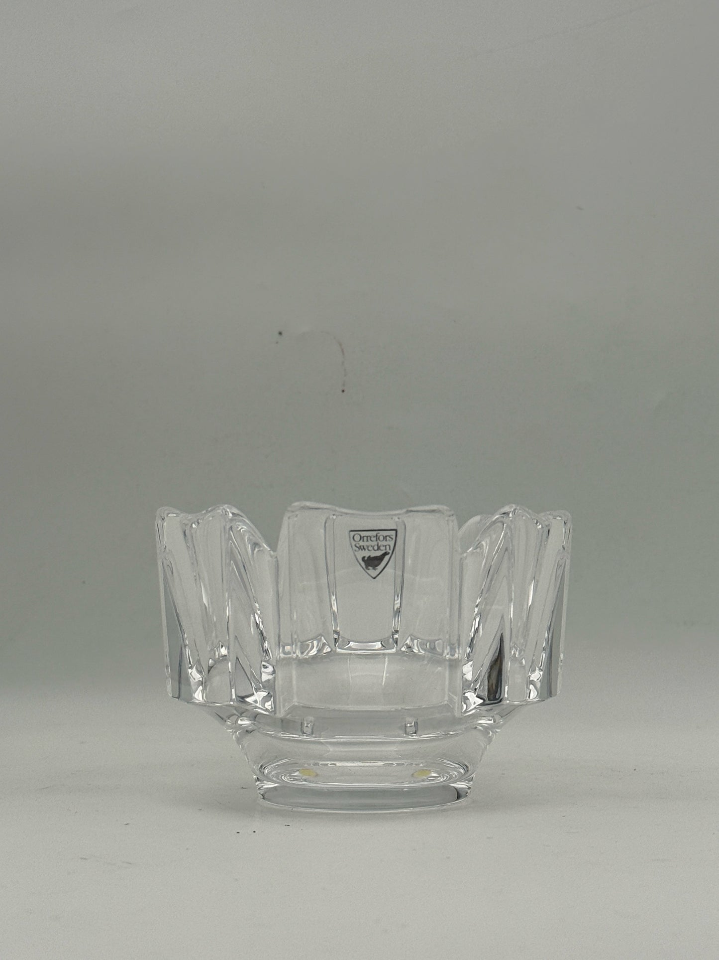 Orrefors Crystal "Corona" Bowl By Lars Hellesten