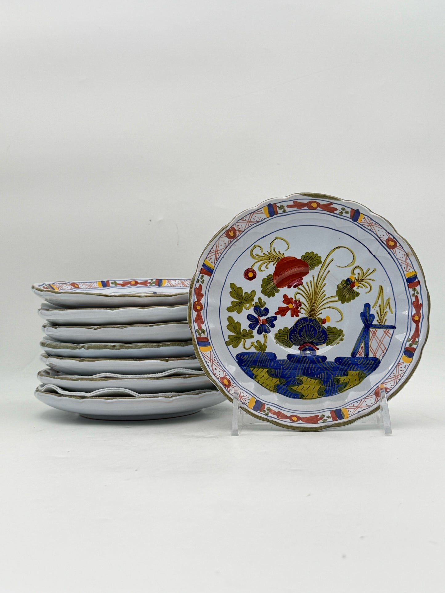 Sigma Blue Carnation 8 Person Dinnerware Set- 48 Pieces
