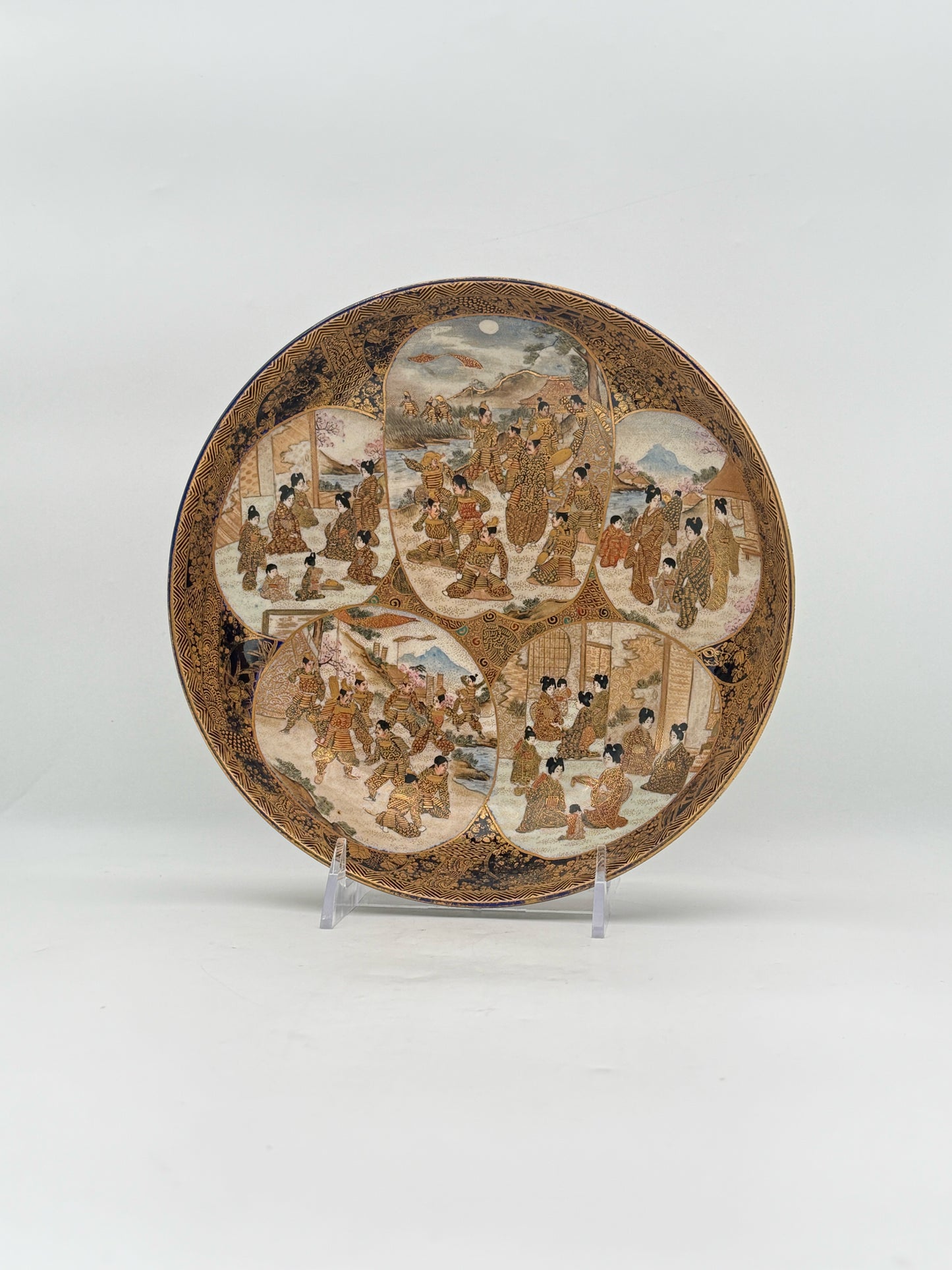 19th Century Japanese Satsuma Enamal And Gilt Bowl