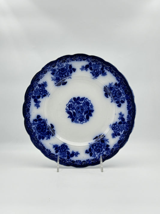 Antique Flow Blue Plate – “Waldorf Royal” by Johnson Brothers, England c.1905