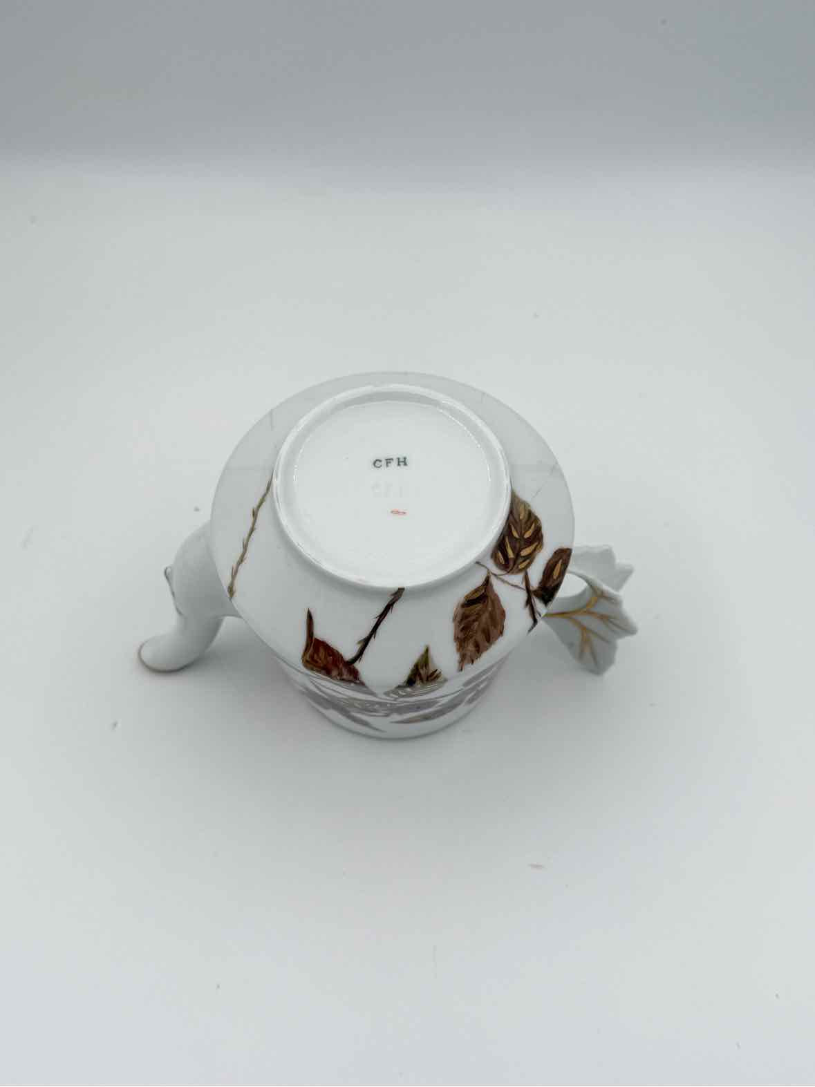 19th Century Charles Field Haviland Teapot And Sugar w/2 cookie plates